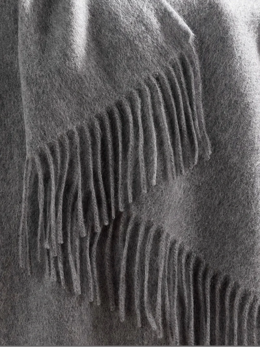 NIP Quince 100% Mongolian Cashmere Throw Blanket Heather Gray 50x60